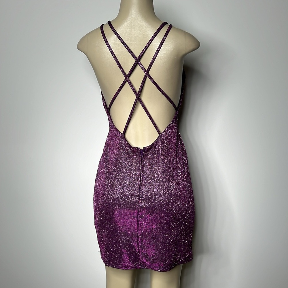 Dear Moon purple sparkle mini dress size 9